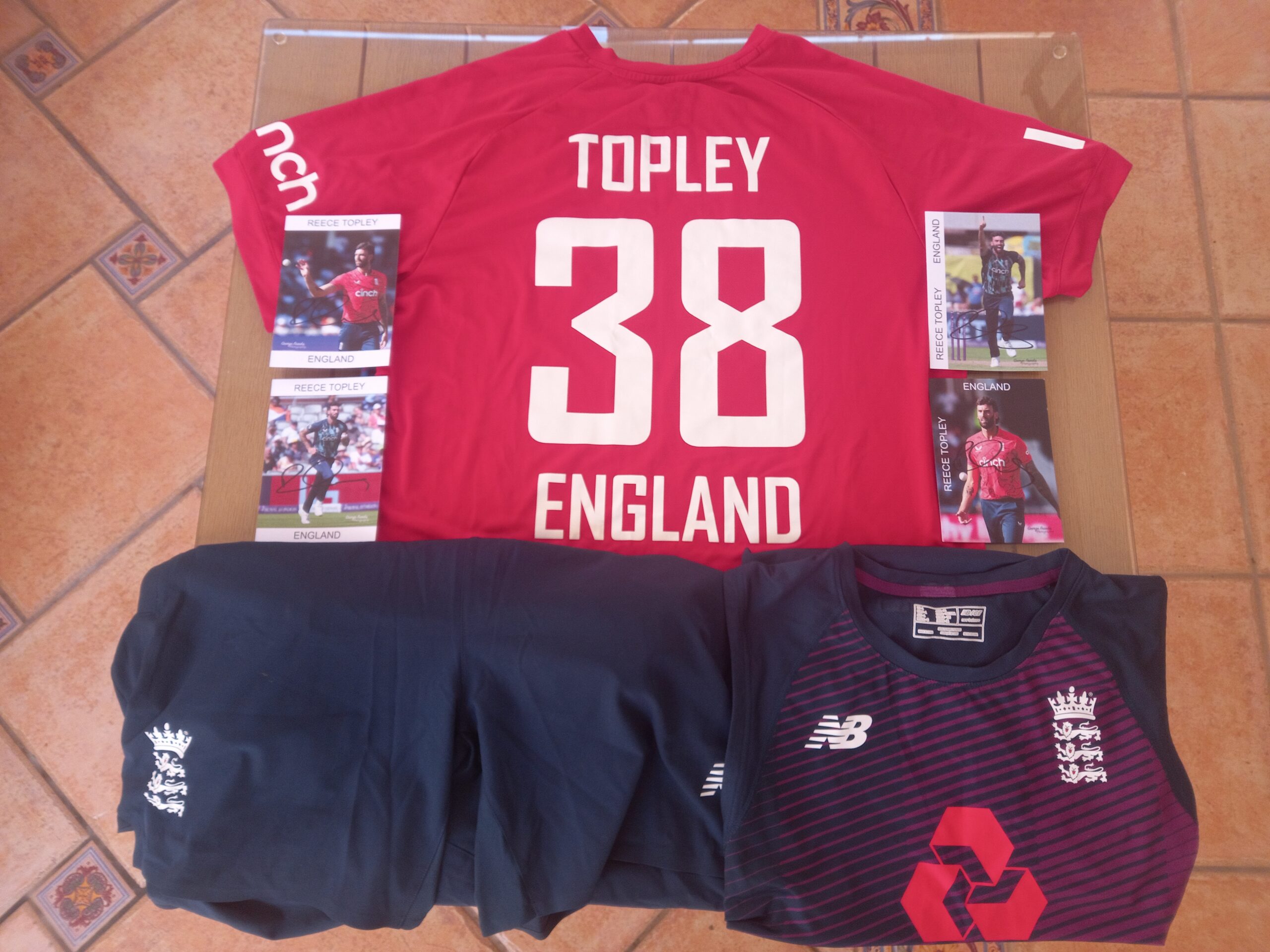 Reece Topley's, England Cricket KIT